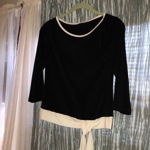 Zn dress top with waist tie detail